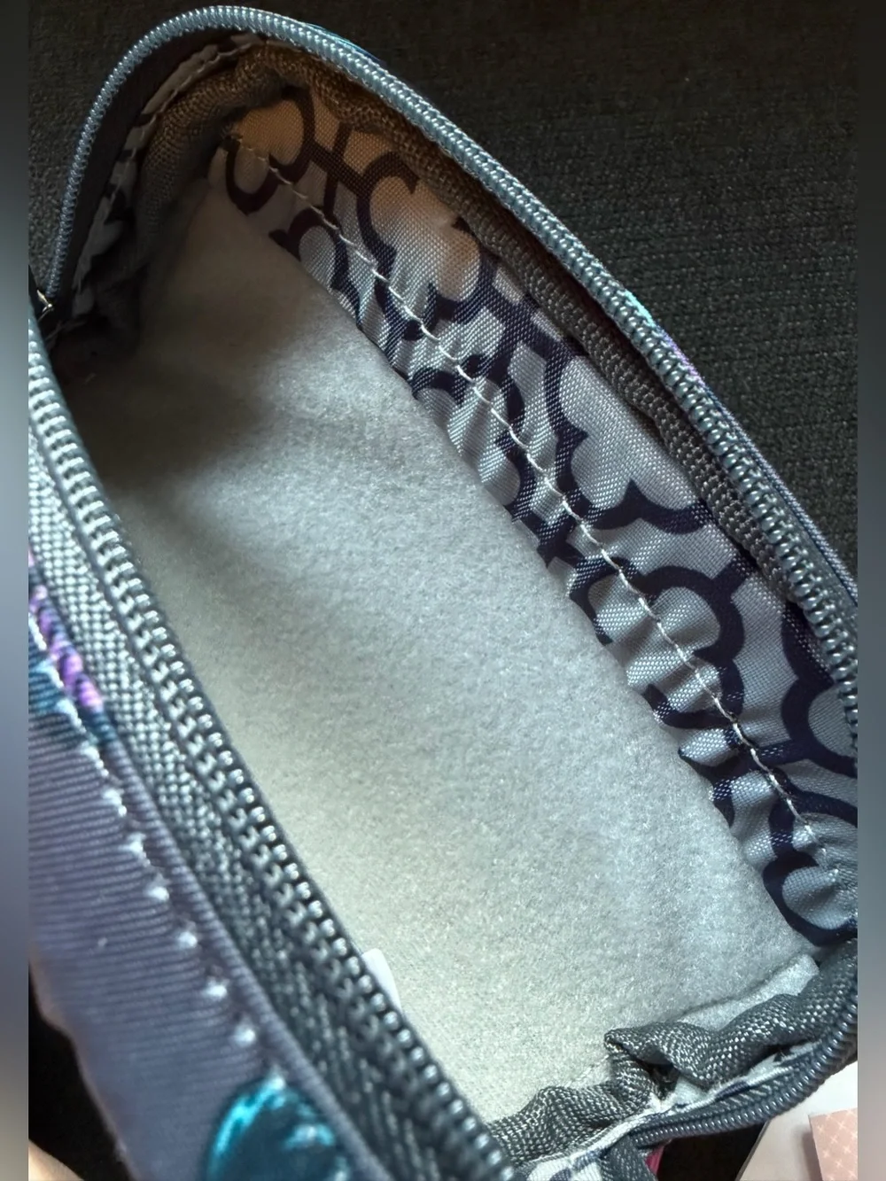 Lug Bobsled Eyeglass Case Pouch Bag – Butterfly Grey Gray Purple Blue